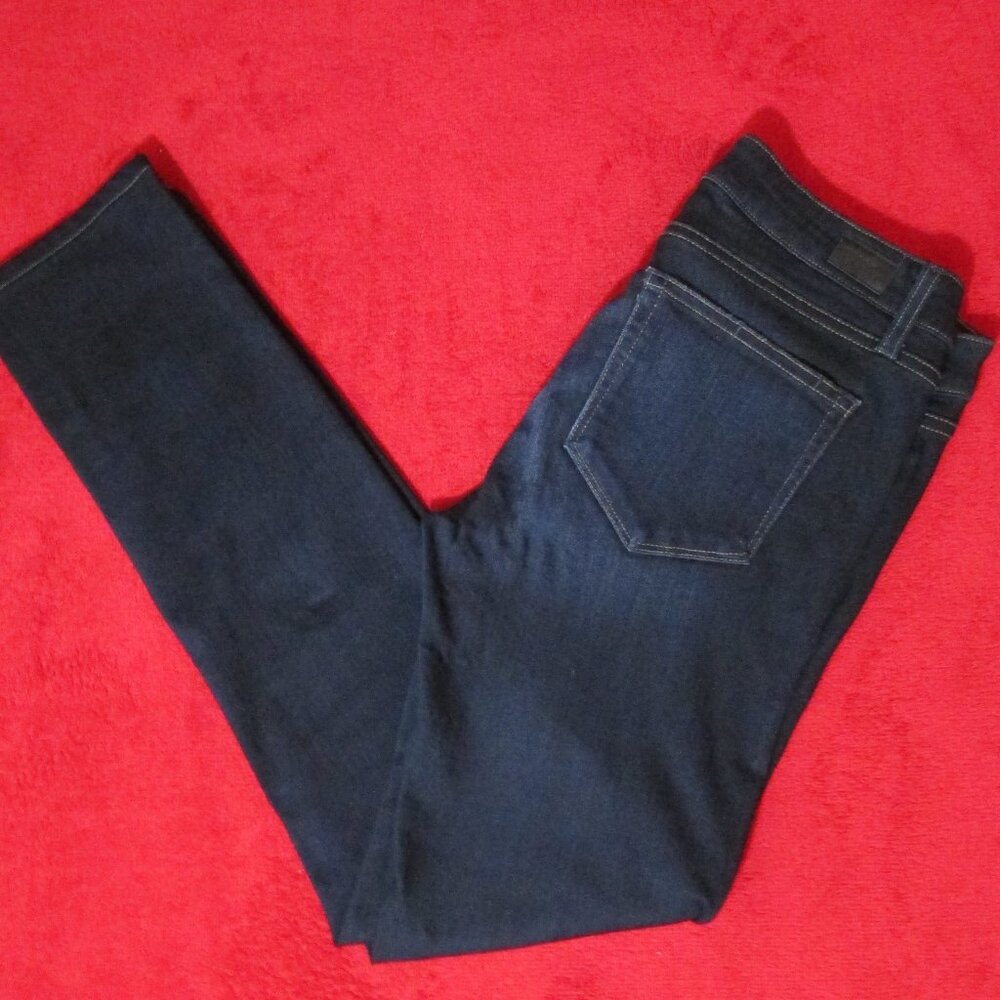 Paige Skyline Skinny Jeans Stretch Dark Wash